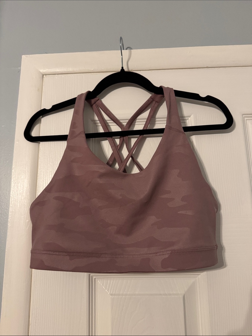 Old Navy Mauve Pink Strappy Camo Sports Bra